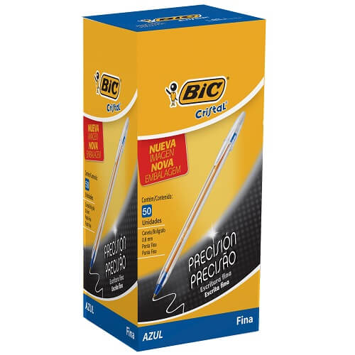  BOLIGRAFO BIC CRISTAL FINA 0.8MM AZULX50