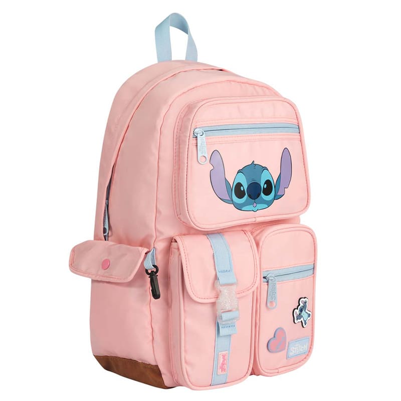  MOCHILA MOOVING STITCH PINK