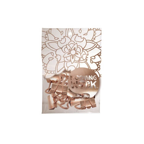  CLIPS BINDER MOOVING 19MM GOLDEN ROSEBLISTER X12