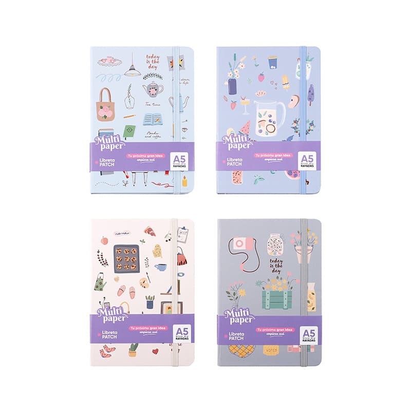  LIBRETA A5 MULTIPAPER PATCH 80GR 96  HOJAS RAYADO PACK X12