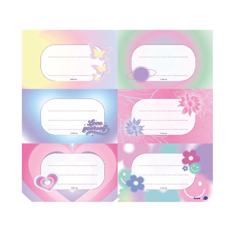  ETIQUETA ESCOLAR INKDROP AURA