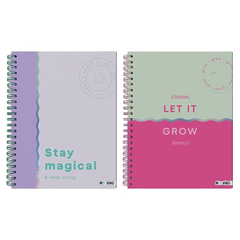  CUADERNO MOOVING A4 TAPA DURA 96 HPASTEL BLOCK RAYADO