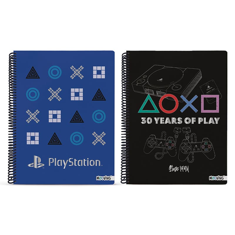  CUADERNO MOOVING 29.7 PLAYSTATION TAPA;
SEMI RIGIDA 80H RAYADO