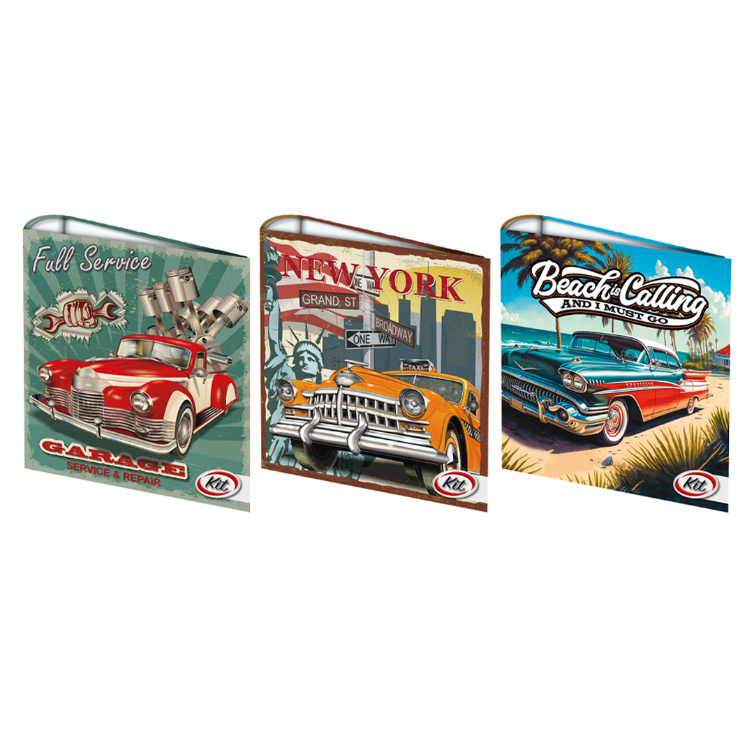  CARPETA ESCOLAR KIT 3X40 AUTOS CLASICOS