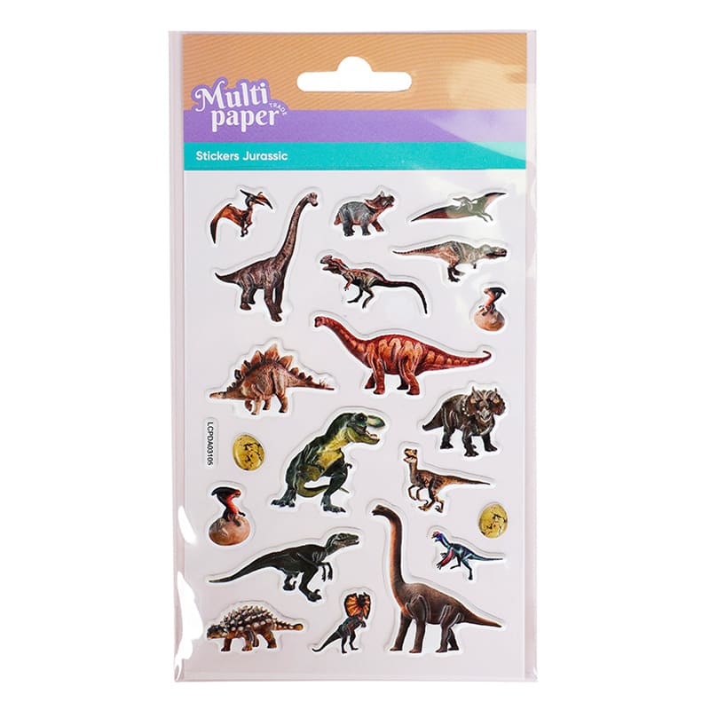  STICKERS MULTIPAPER JURASSIC X6