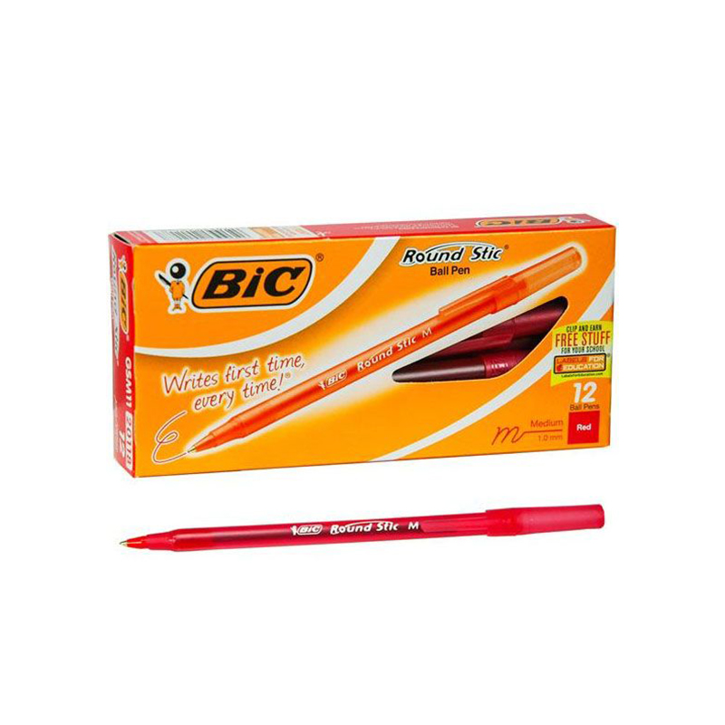  BOLIGRAFO BIC ROUND STIC 1MM ROJO X12