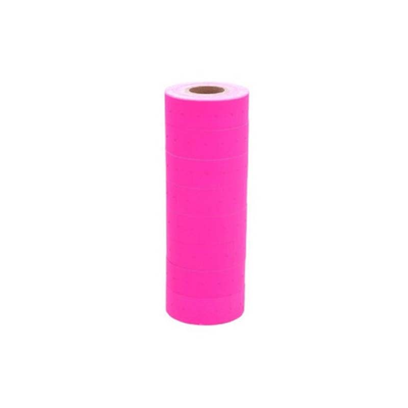  ETIQUETA PRECIO MOTEX ROLLO 6/8 DIGITOS FUCSIA FLUO X10
