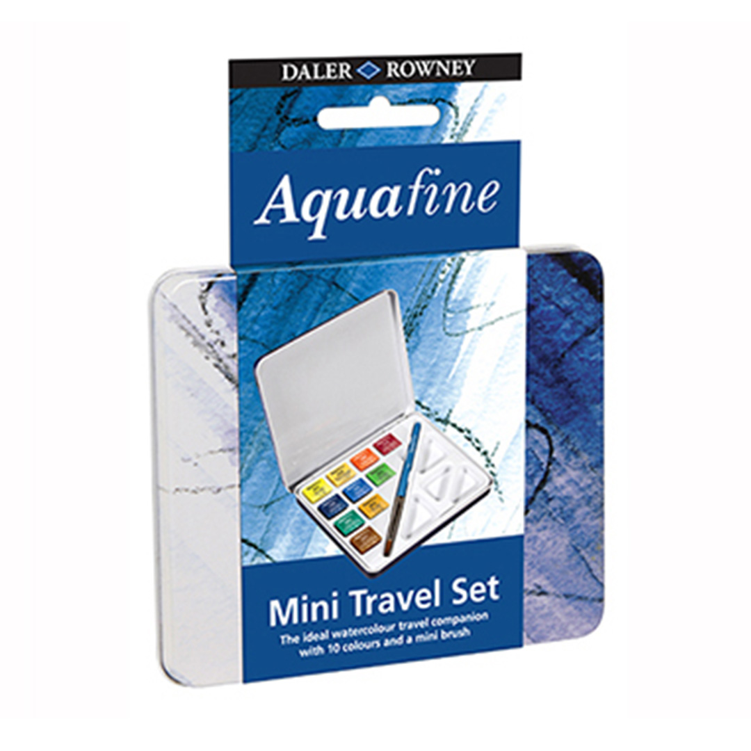  ACUARELA DALER ROWNEY AQUAFINE LATA X10 COLORES SET PORTATIL