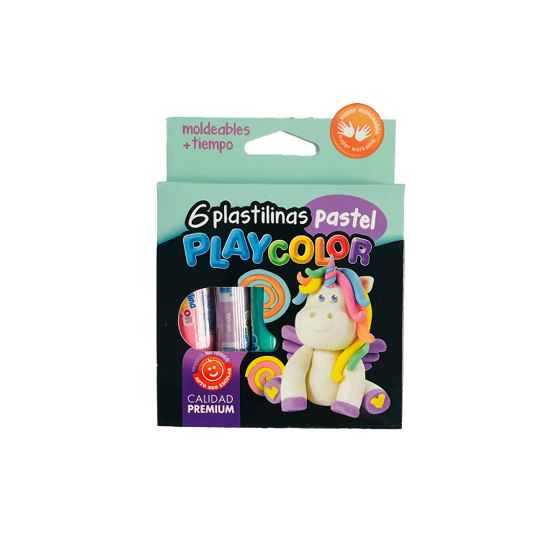  PLASTILINA PLAYCOLOR ESTUCHE X6 PASTEL