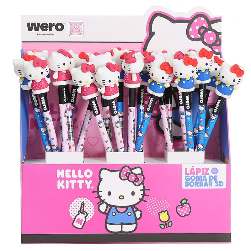  LAPIZ GRAFITO CON GOMA 3D WERO X24KITTY