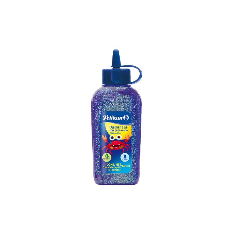  ADHESIVO GLITTER PELIKAN 60ML LILA CAJA X6
