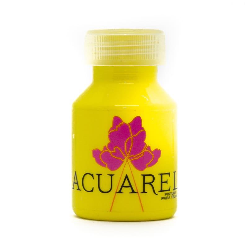  PINTURA PARA TELA ACUAREL 50CC AMARILLO PACK X6
