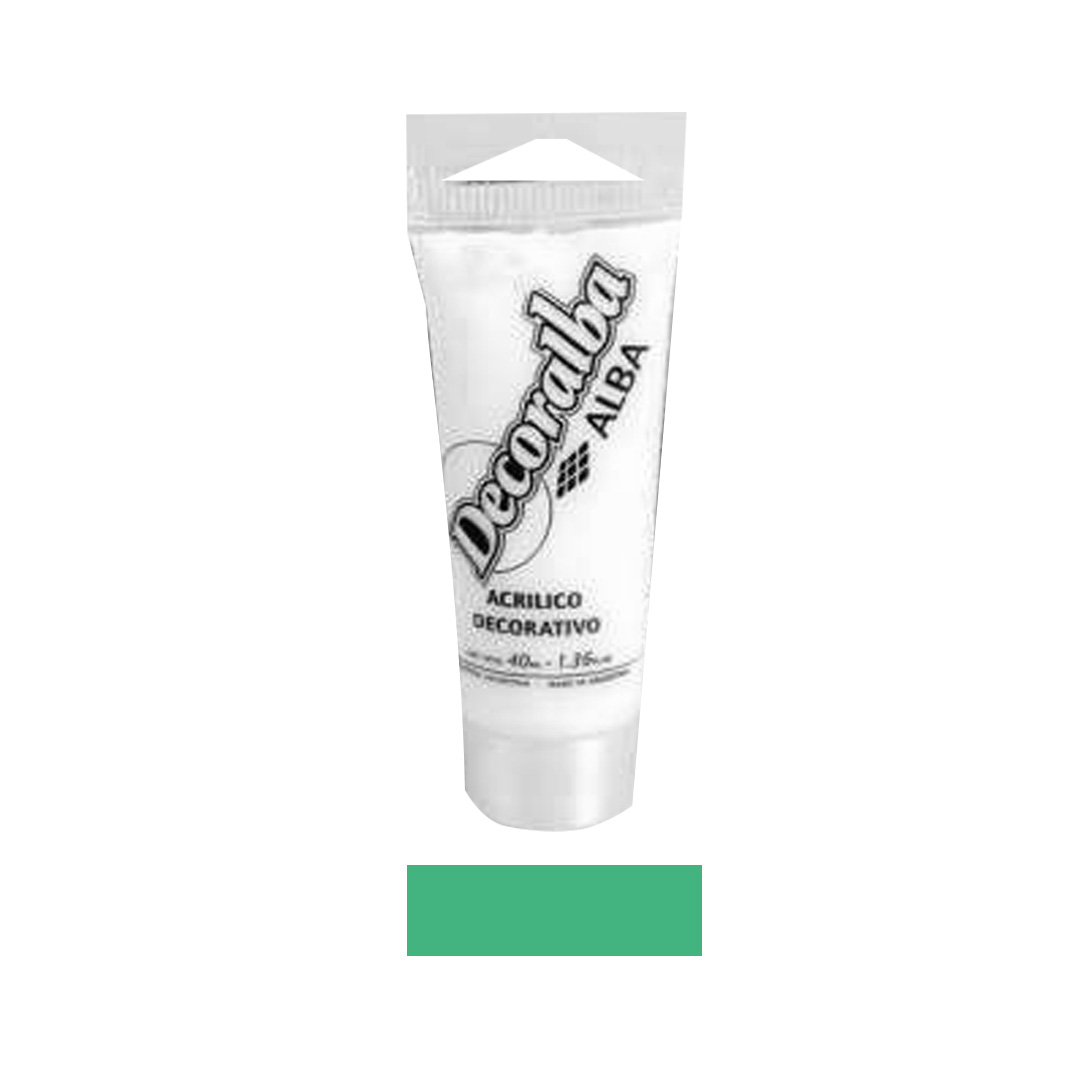  ACRILICO DECORATIVO ALBA 40ML VERDE  ESMERALDA