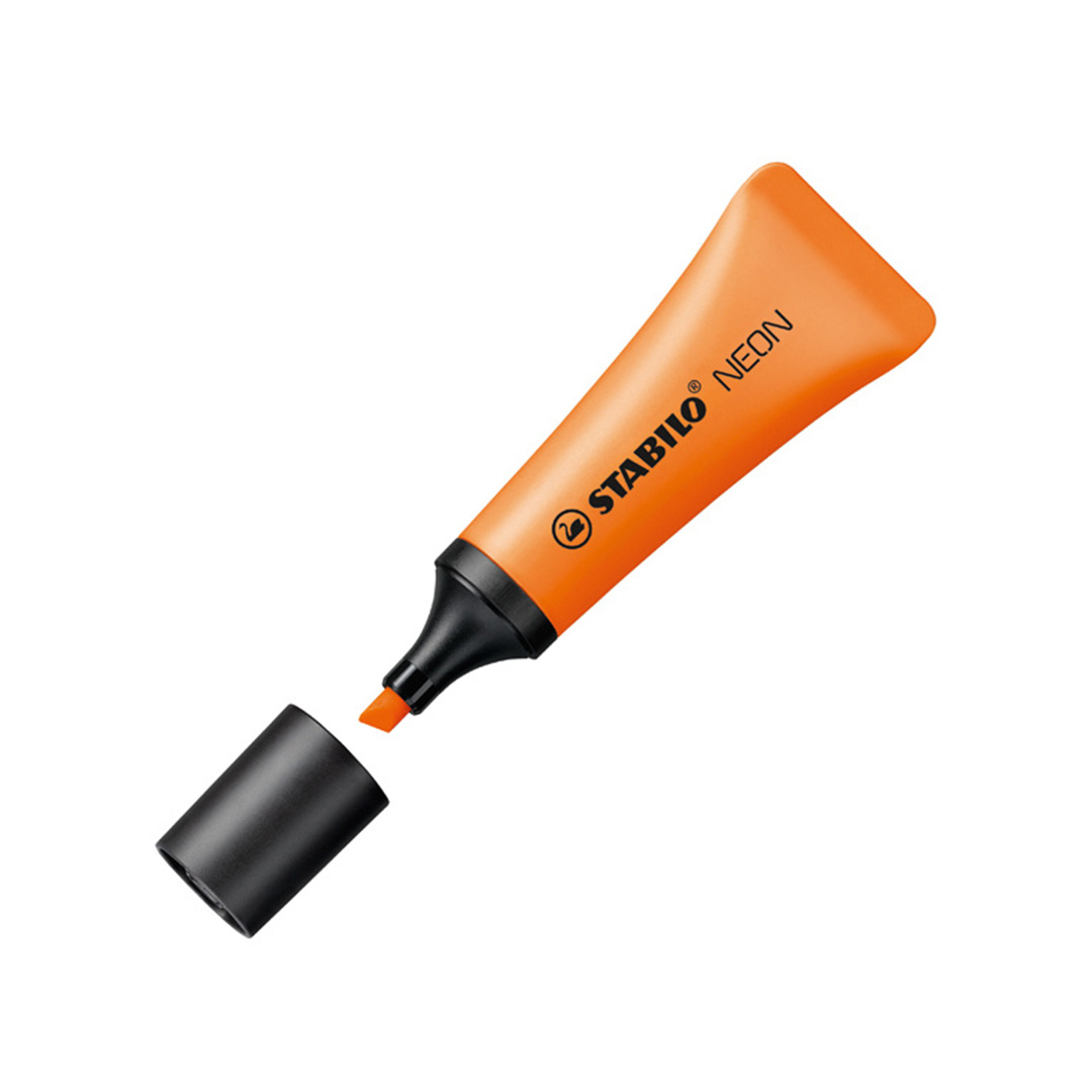  RESALTADOR REDONDO MINI STABILO NEON  NARANJA X10