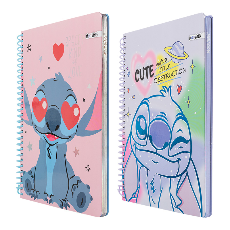  CUADERNO MOOVING PREMIUM CARTA STITCH 96  HOJAS RAYADO