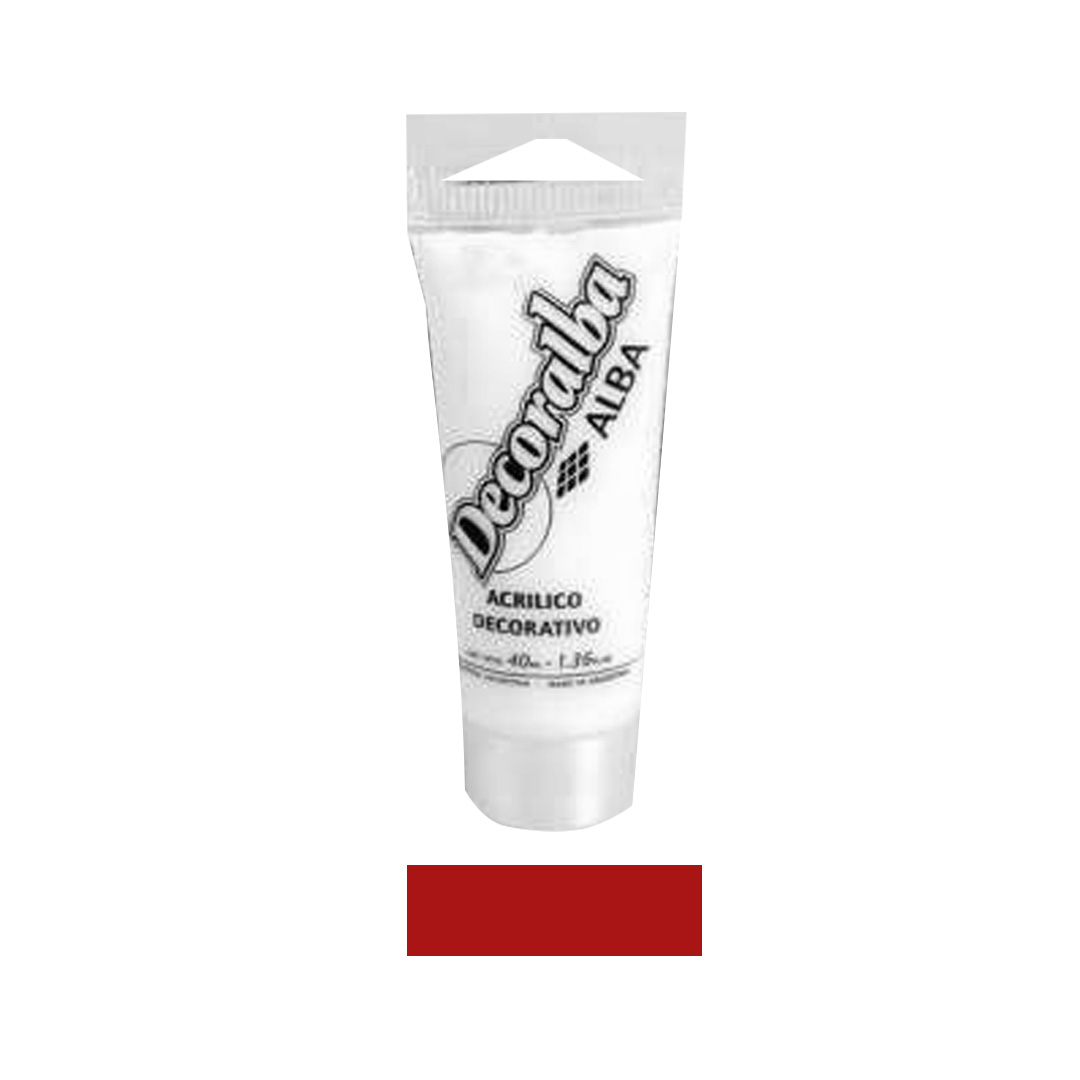  ACRILICO DECORATIVO ALBA 40ML ROJO  INDIANO
