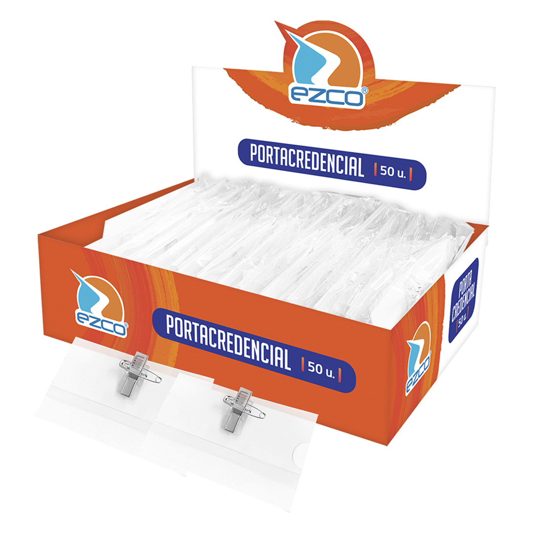  PORTA CREDENCIAL EZCO CAJA X 50  UNIDADES