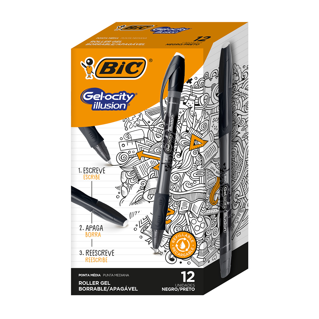  ROLLER BORRABLE BIC GELOCITY X12 NEGRO