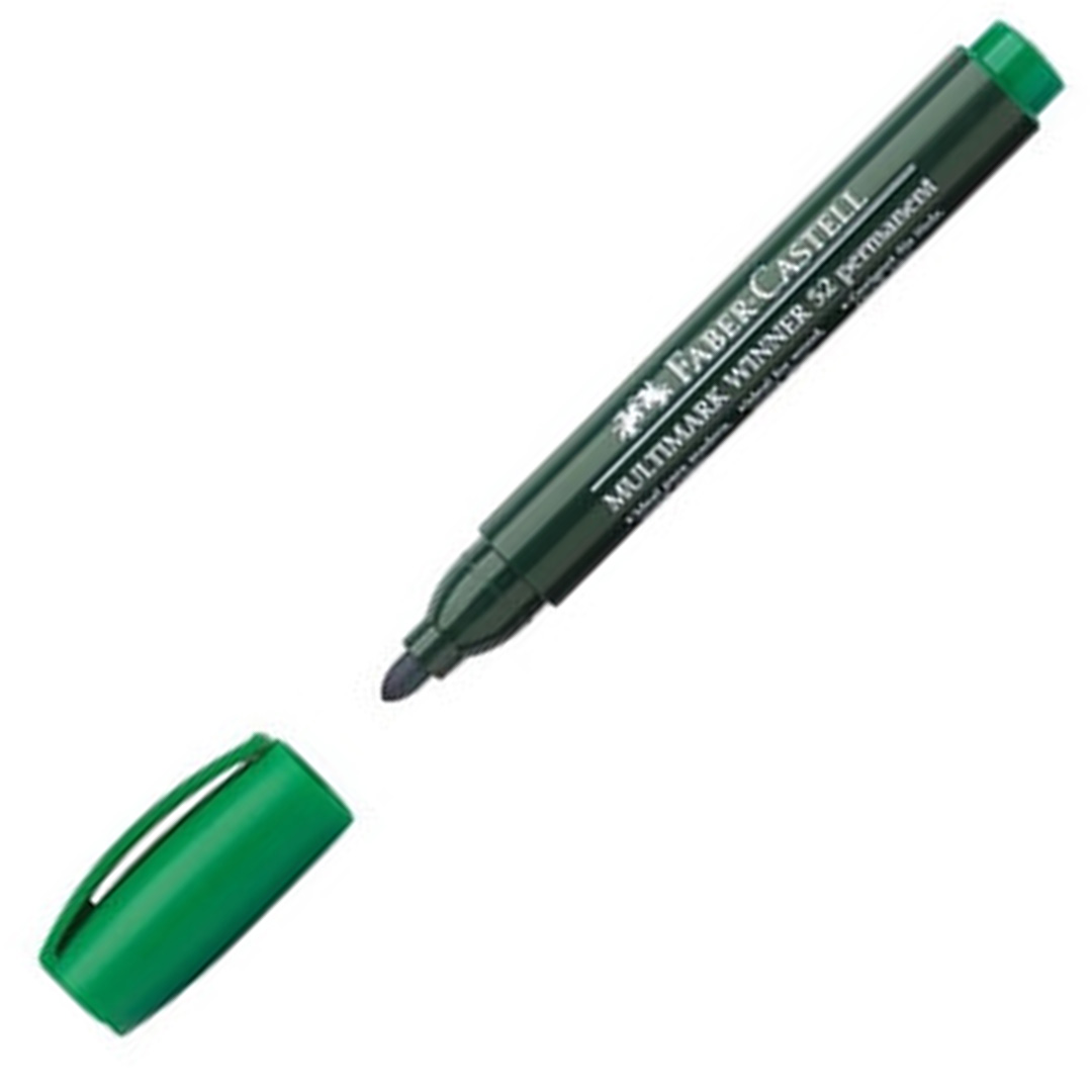  MARCADOR PERMANENTE FABER WINNER 52 PUNTA REDONDA VERDE X12