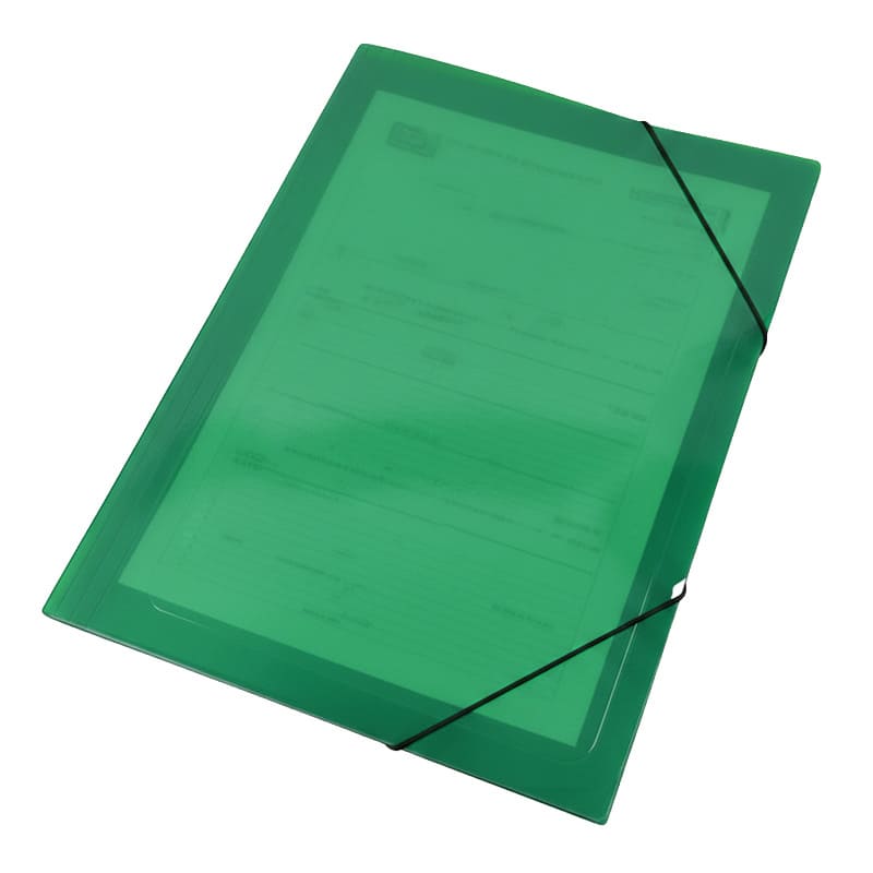  CARPETA 3 SOLAPAS A4 AVIOS PP CON  ELASTICO VERDE