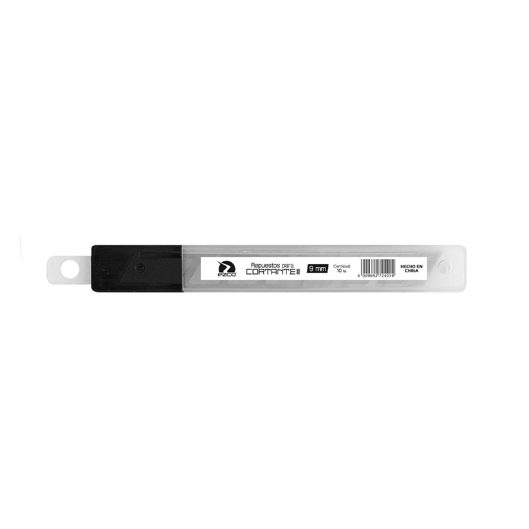  REPUESTO CUTTER EZCO 9MM TUBO X10