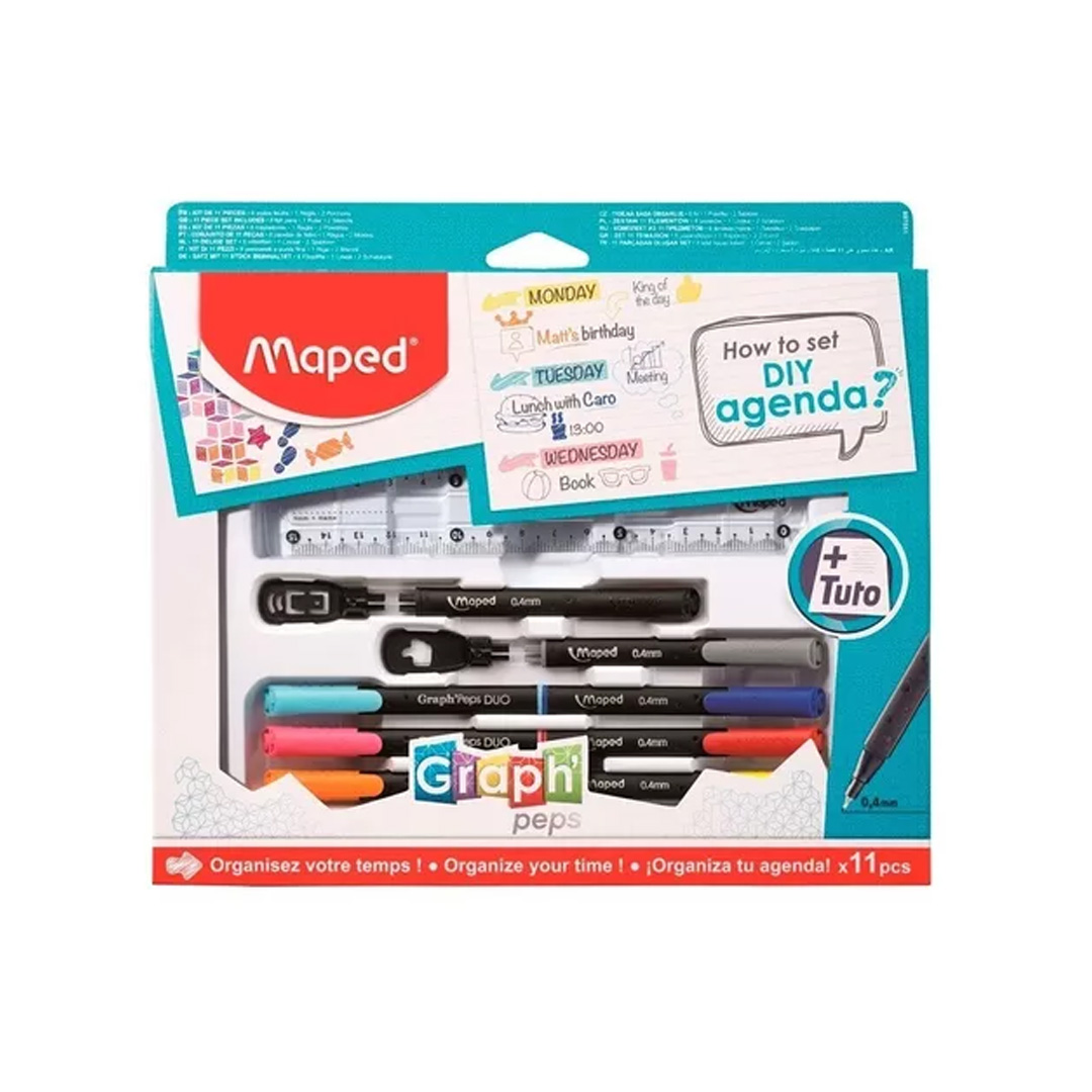  MICROFIBRA MAPED SET ESCRITURA DIY  AGENDA