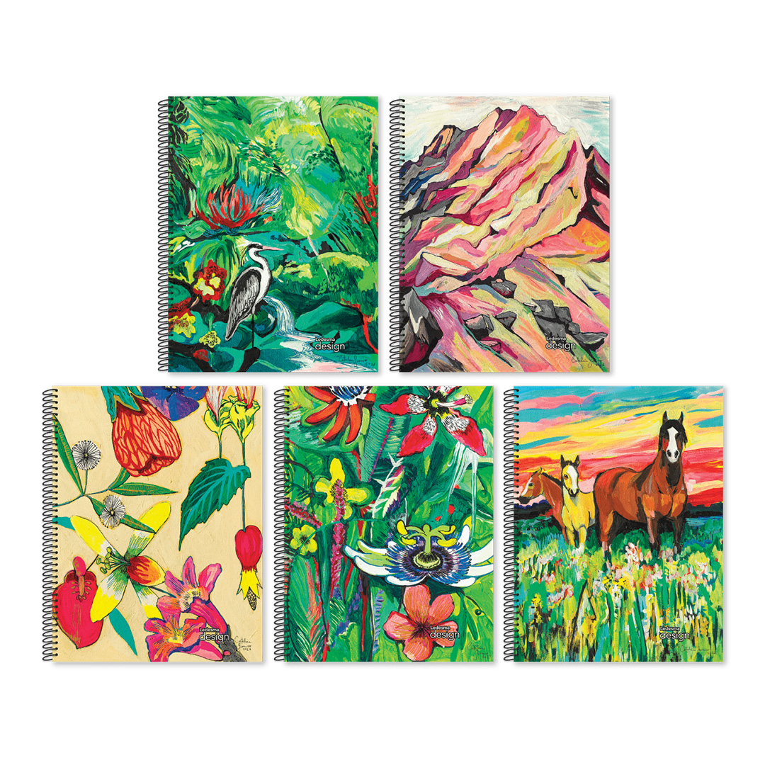  CUADERNO LEDESMA DESIGN 22X29 TAPA  SEMIRIGIDA ESPIRAL 80H CUADRICULADO