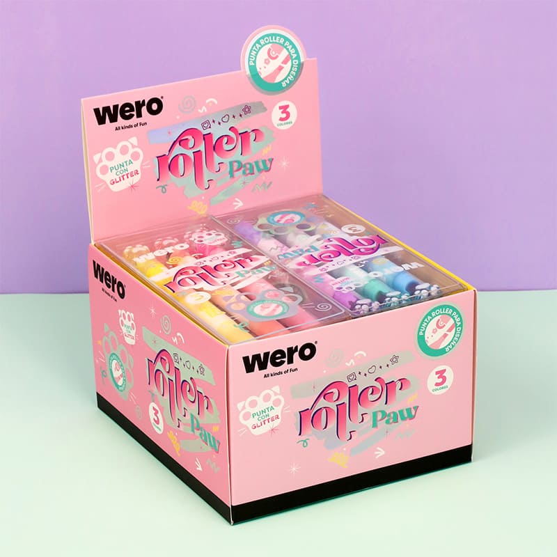  RESALTADOR DOBLE PUNTA WERO GLITTER +SELLO PAW