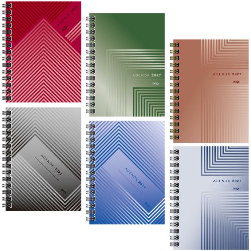  AGENDA ONIX 16X22 N8 ESPIRAL SEMANA A LA  VISTA ECO MAN
