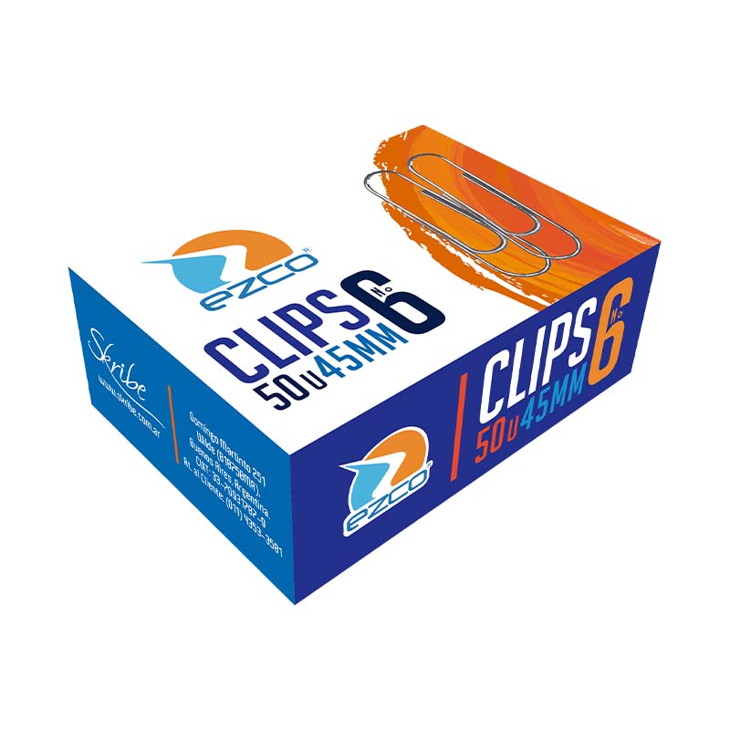  CLIPS EZCO N 6 X 50 EST X10 CAJITAS