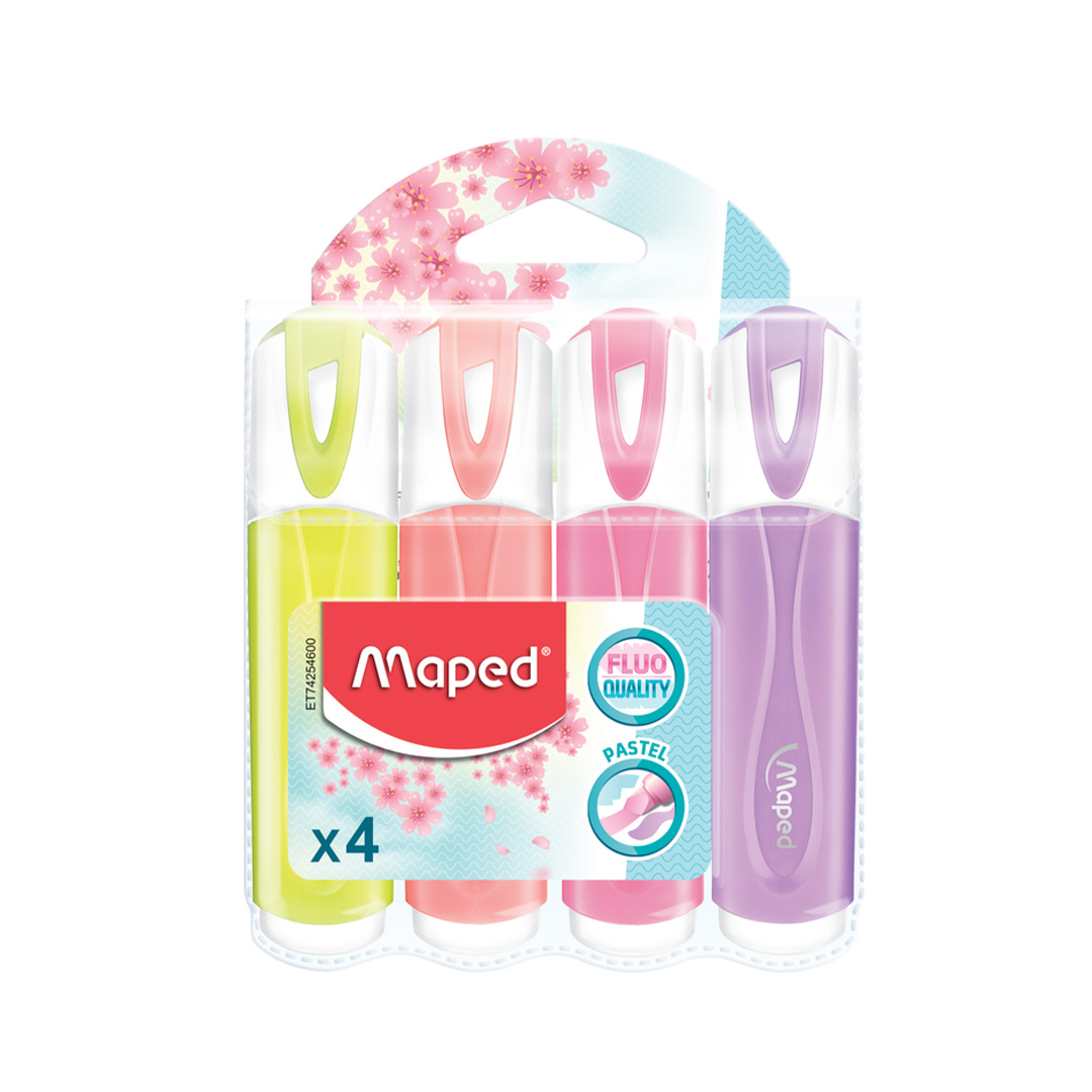  RESALTADOR CHATO MAPED BLISTER X4 PASTEL