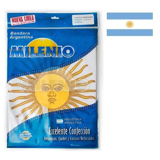  BANDERA NUEVO MILENIO ARGENTINA 60X96CON SOL