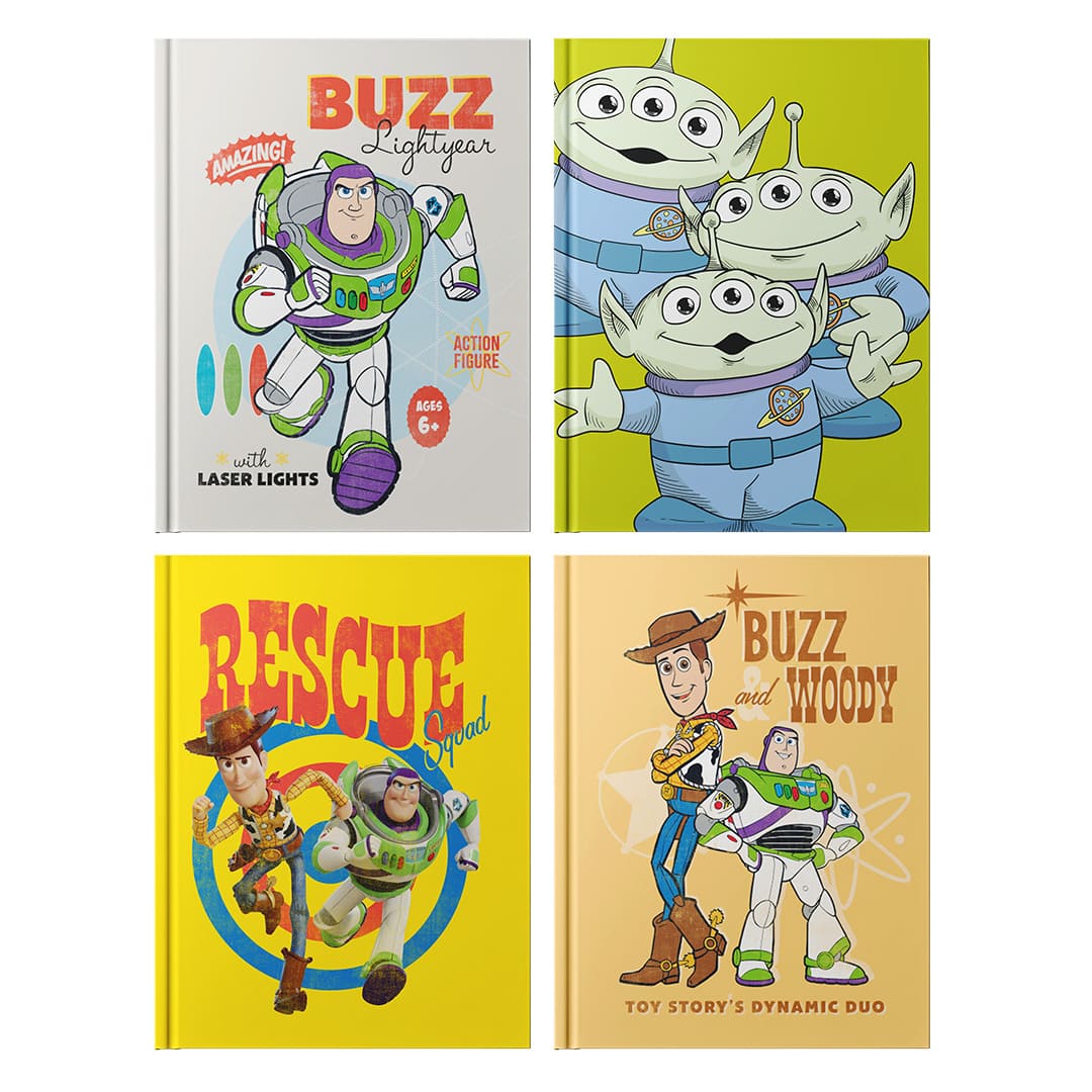  LIBRETA EZCO A5 TAPA DURA COSIDA 64H;
RAYADO SURTIDO TOY STORY