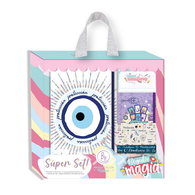  SET REYSA SUPER CUADERNO UNIVERSO (CUAD 15X21+LIBRETA BINDER+ANOTADOR+PULSERA)