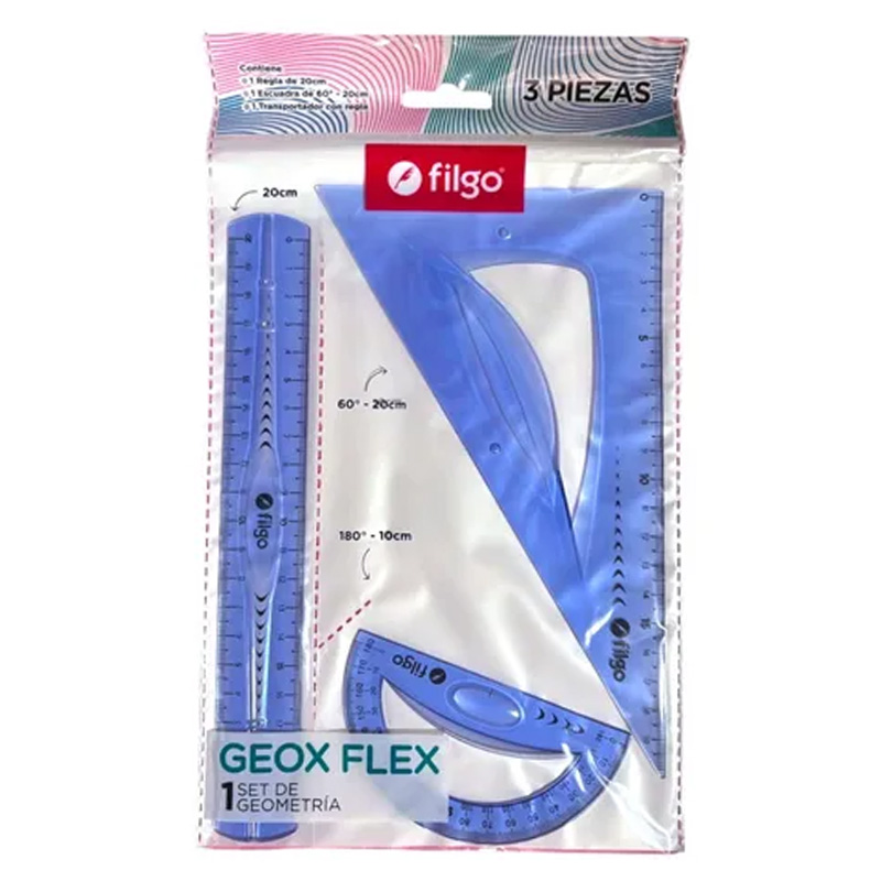  SET GEOMETRIA FILGO GEOX FLEX 3 PIEZAS;
PACK X12 BLISTERS