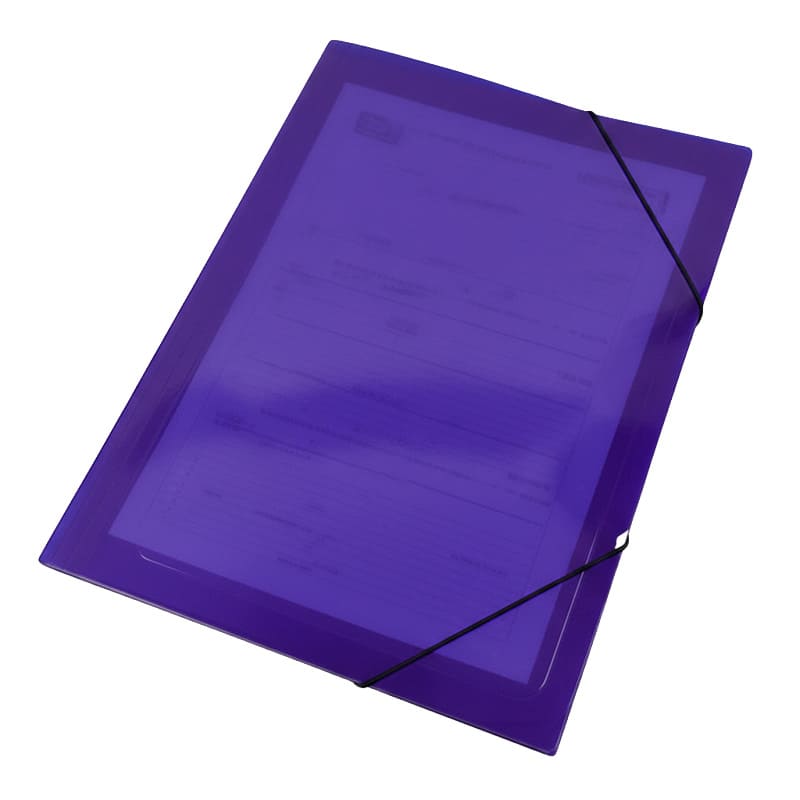  CARPETA 3 SOLAPAS A4 AVIOS PP CON  ELASTICO VIOLETA