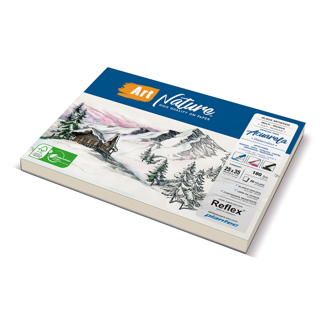  BLOCK DE DIBUJO ART NATURE PLANTEC 180GR  25X35 X20 HOJAS