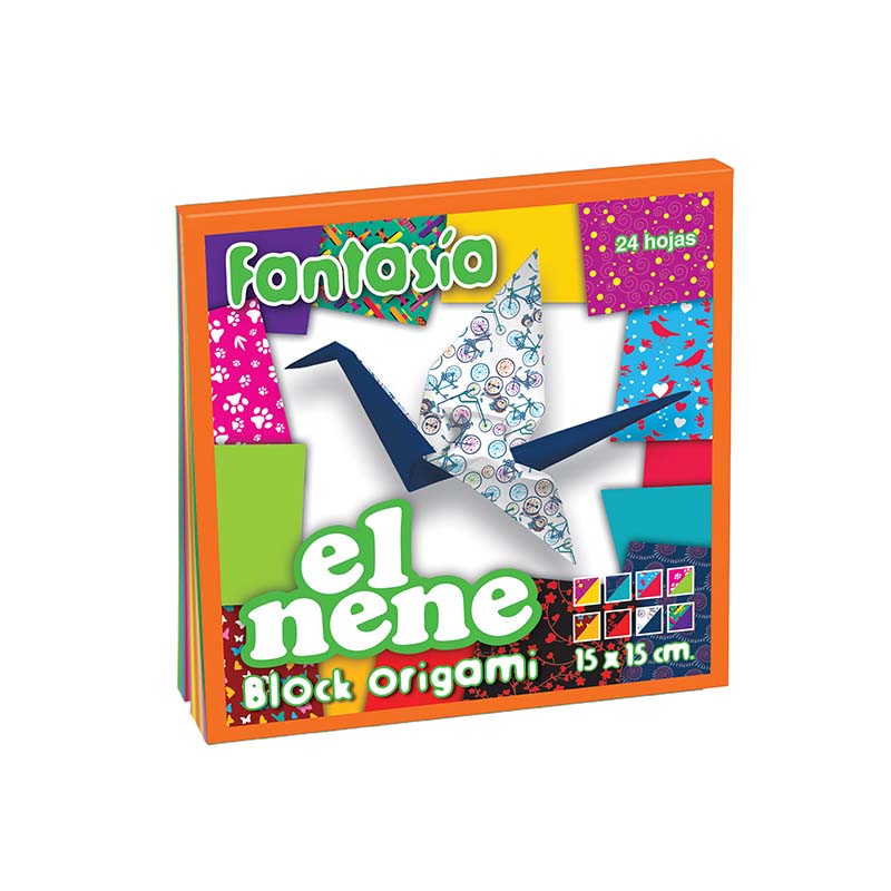  BLOCK 15X15 EL NENE ORIGAMI FANTASIA