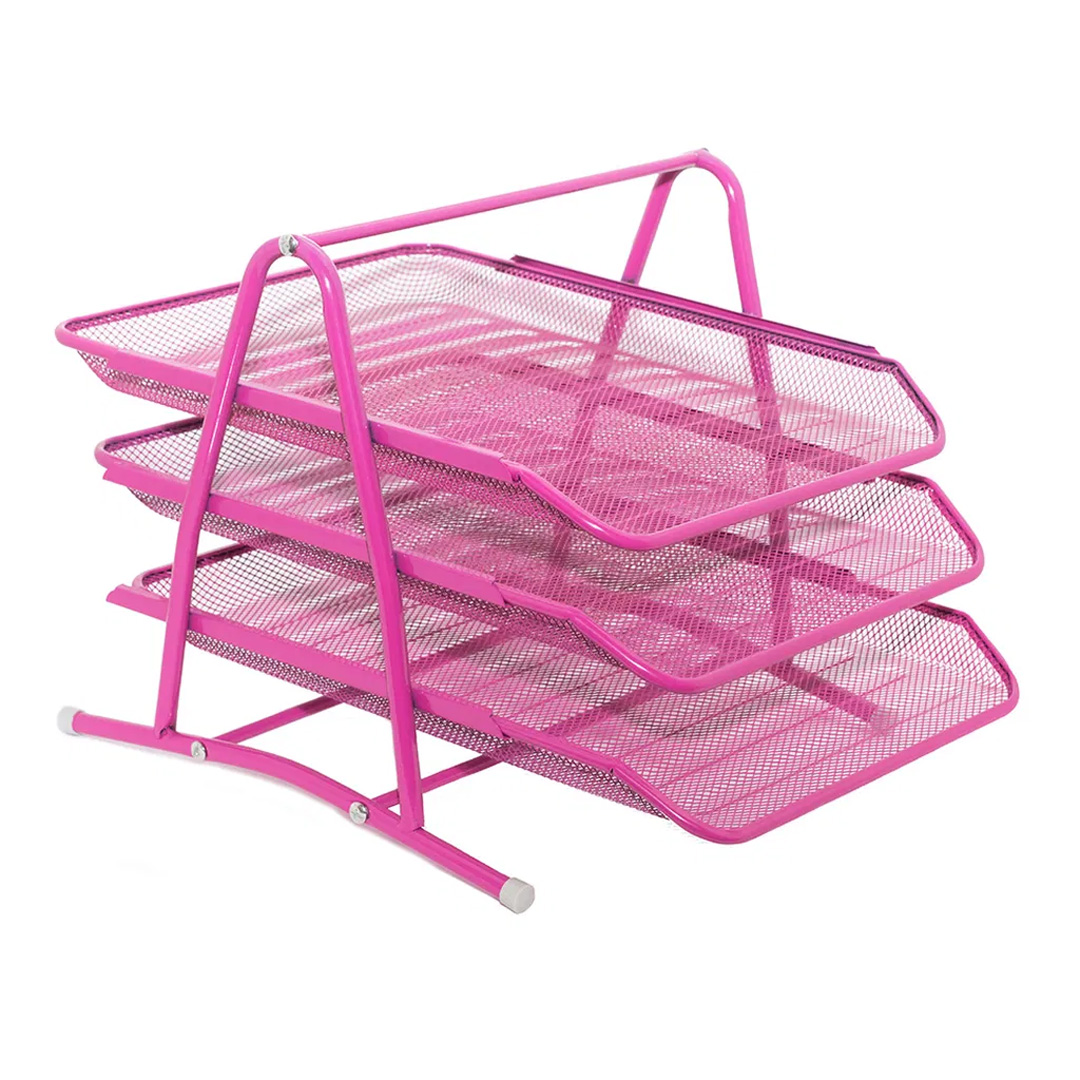  BANDEJA A4 TRIPLE VALUES MESH FUCSIA