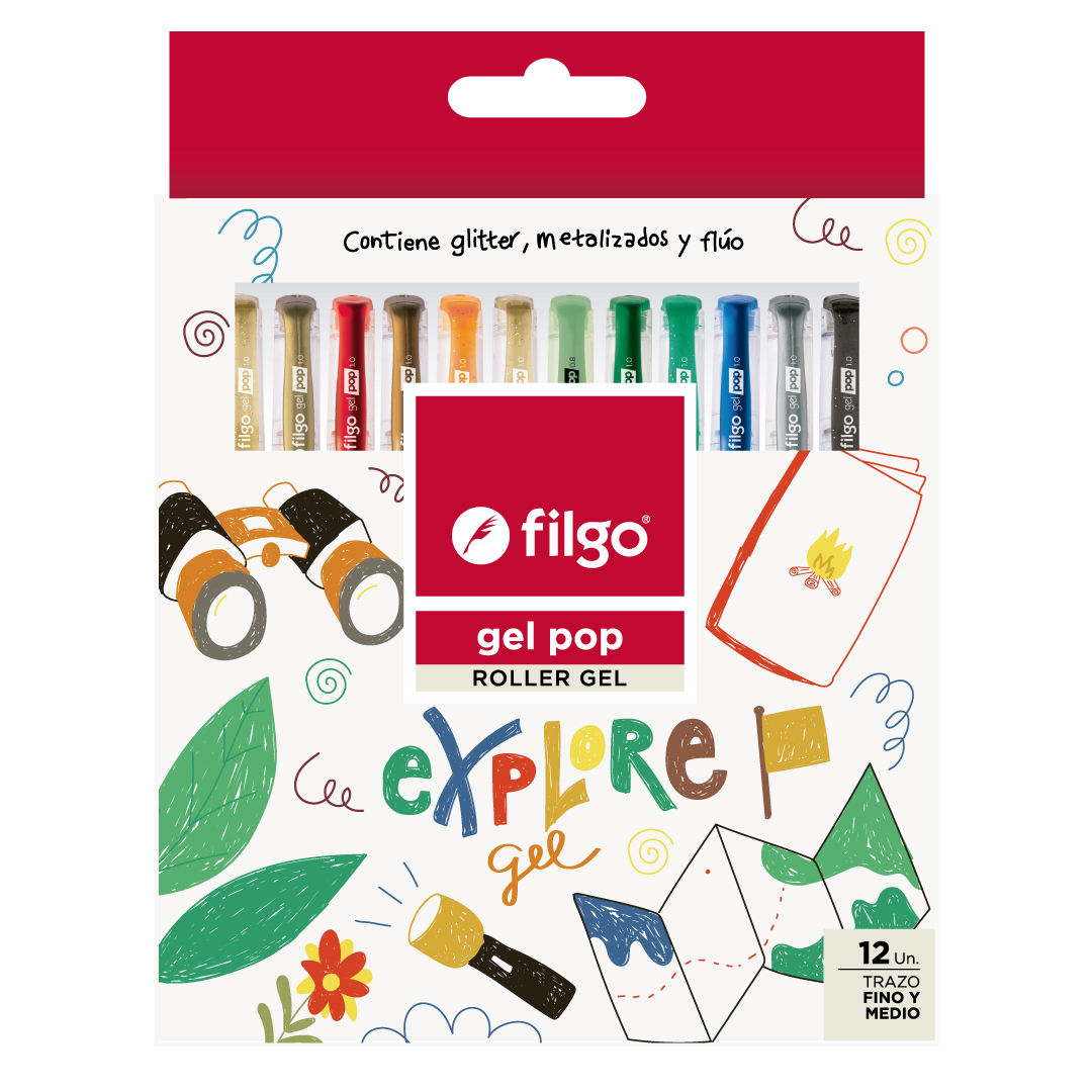  ROLLER GEL FILGO POP BLISTER X12 EXPLORE