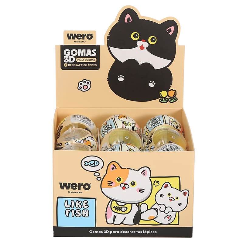  GOMA 3D WERO BORRA Y DECORA DISPLAY X18CAT LIKE FISH