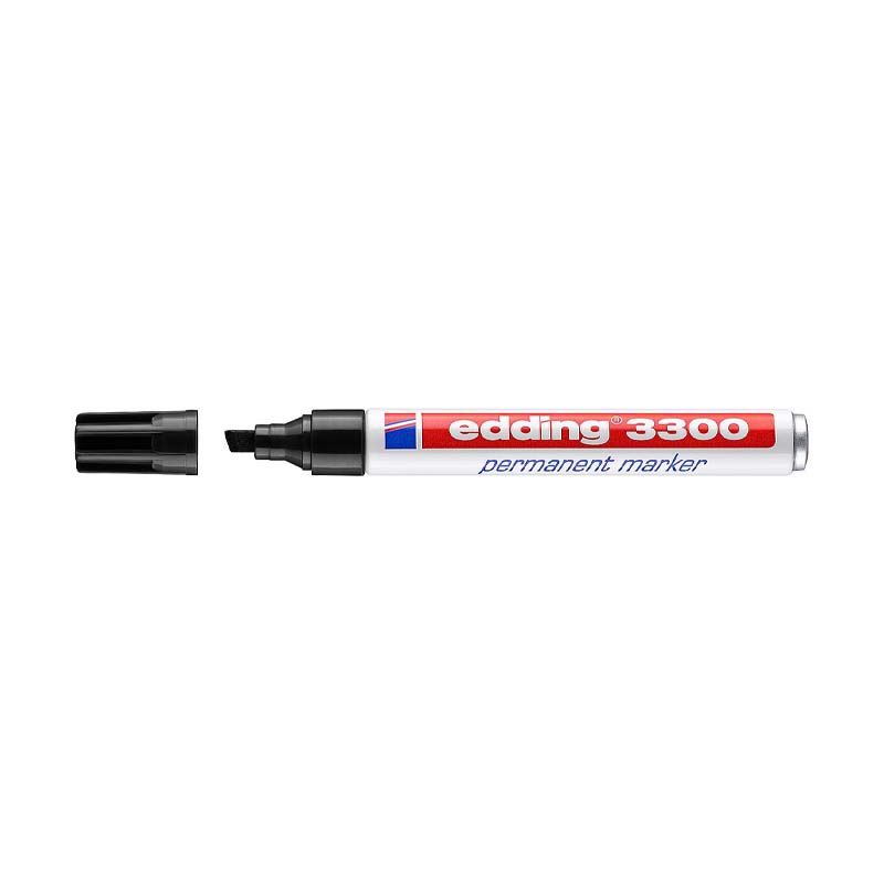  MARCADOR PERMANENTE EDDING RECARGABLEPUNTA BISELADA ALUMINIO E-3300 NEGRO