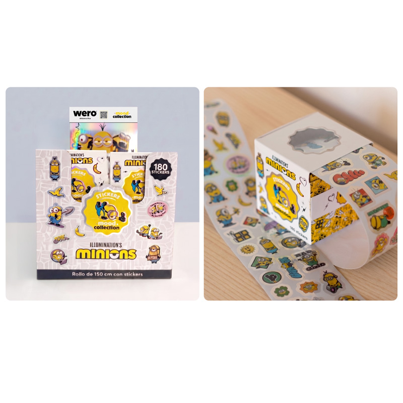  STICKERS ROLLO WERO MINIONS PACK X12