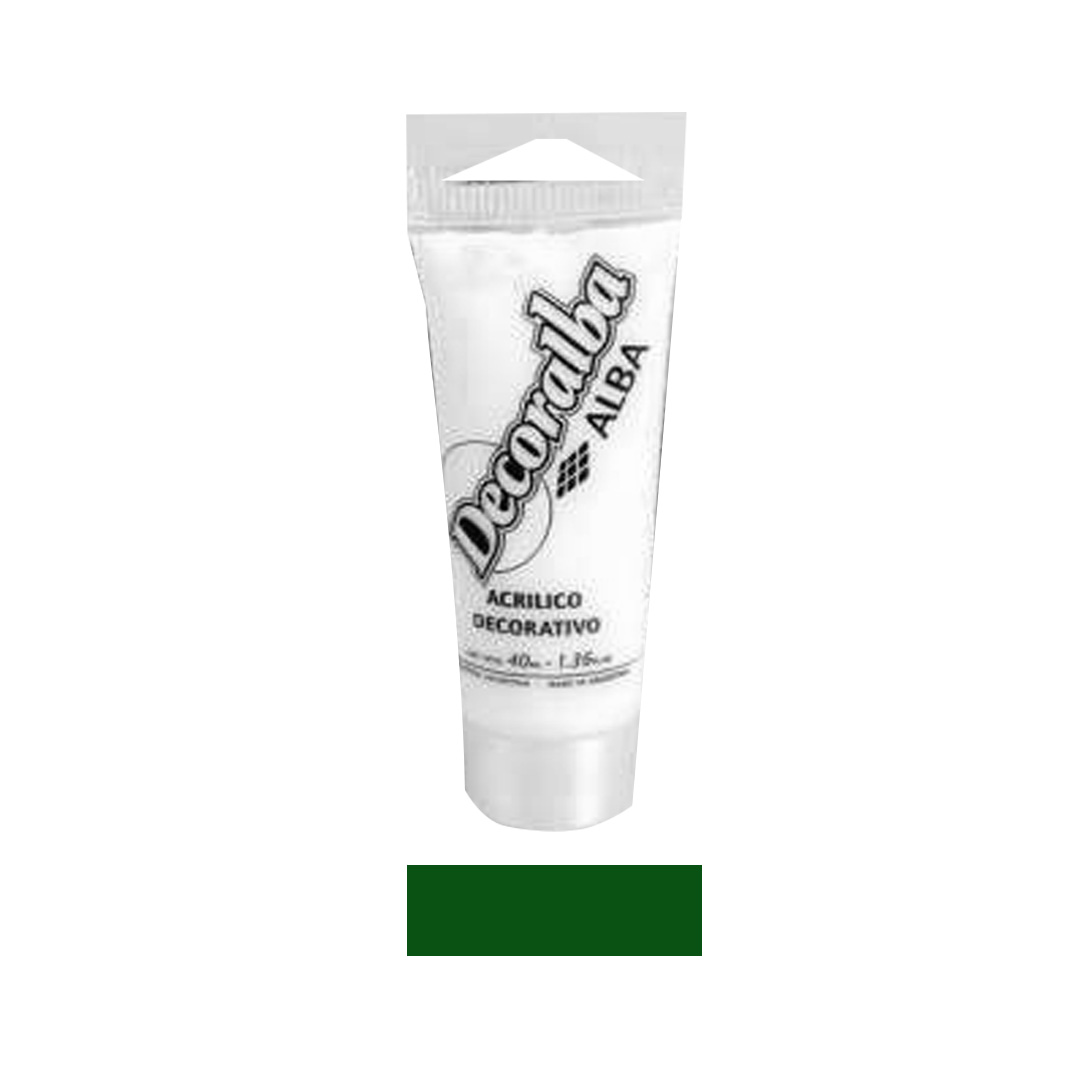  ACRILICO DECORATIVO ALBA 40ML VERDE  NOCHE