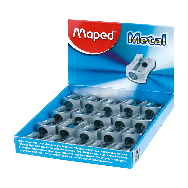  SACAPUNTAS MAPED METALICO ECONOMICO 1ORIFICIO DISPLAY X20