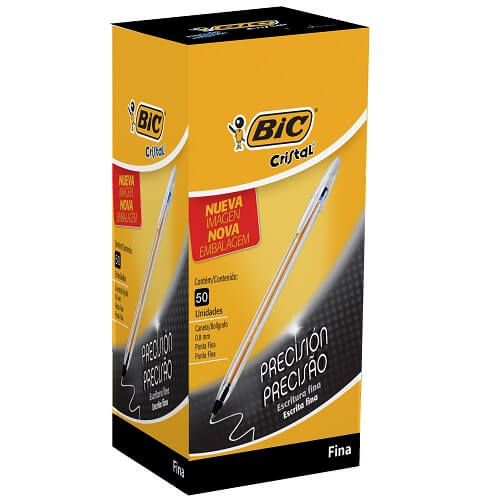  BOLIGRAFO BIC CRISTAL FINA 0.8MM NEGRO;
X50