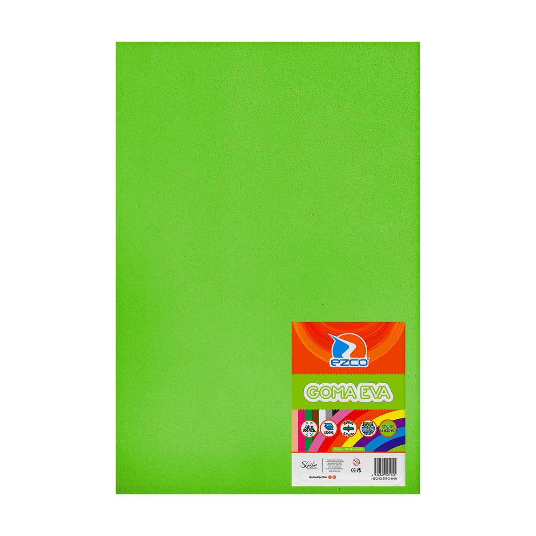  GOMA EVA EZCO 40X60 X10 VERDE MANZANA1.7MM