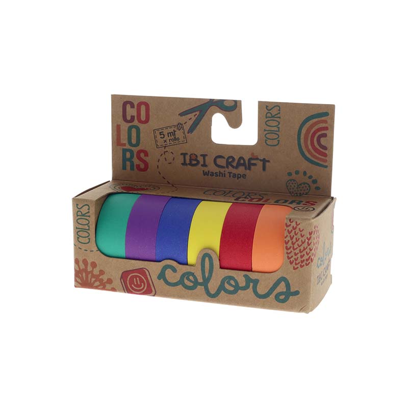  CINTA ADHESIVA IBICRAFT WASHI RAINBOW5MT X6