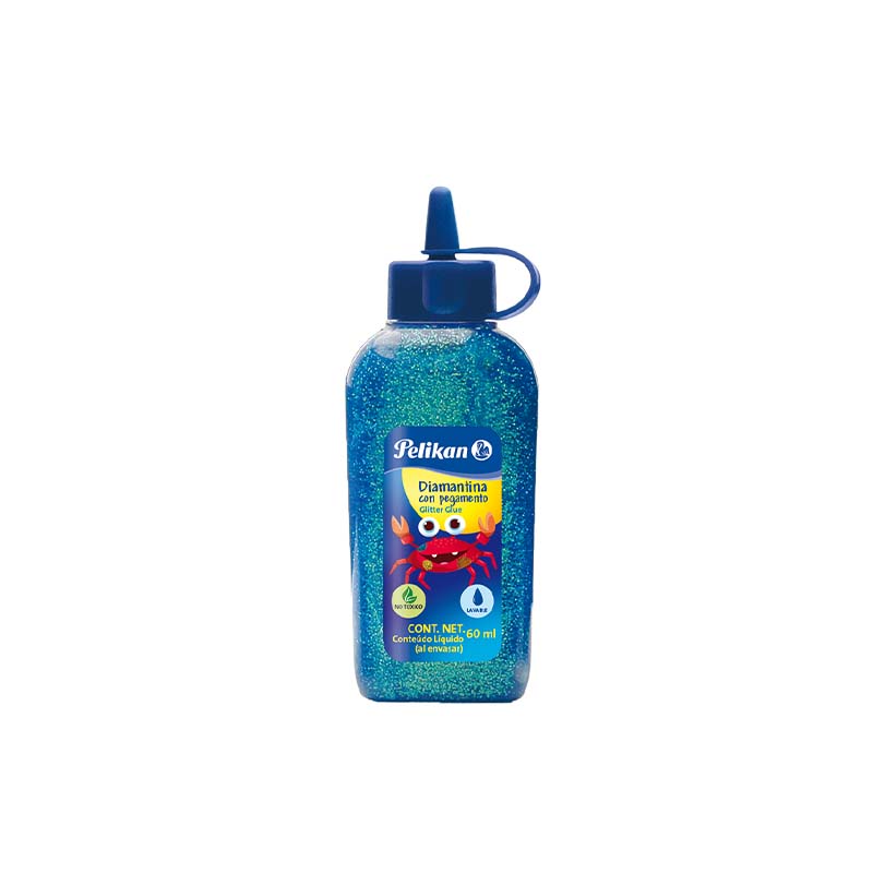  ADHESIVO GLITTER PELIKAN 60ML TURQUESA;
CAJA X6