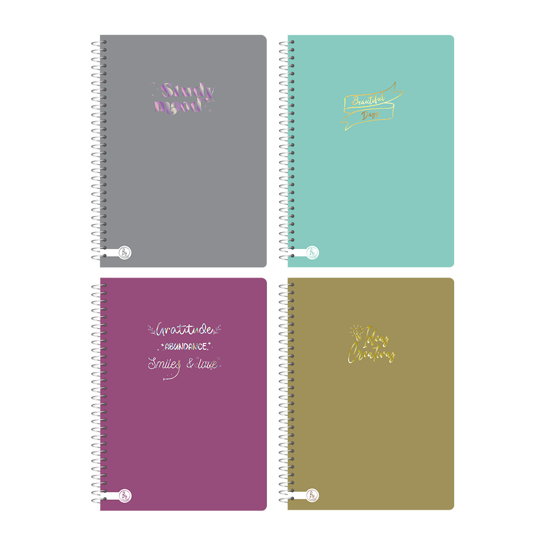  CUADERNO REYSA 20X28 TAPA FLEXIBLE  HOLOGRAFICO 100 HOJAS RAYADO SURT